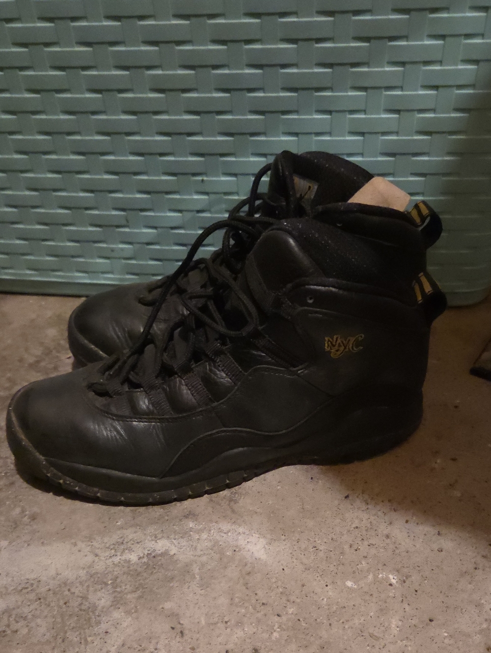 Jordan Kids Black and Gold High-Top Sneakers